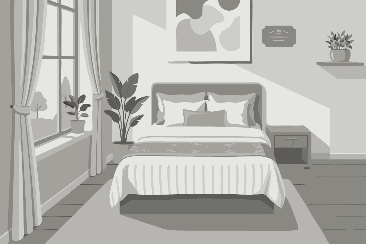Litera en dormitorio compartido de 10 camas